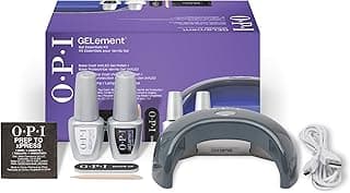 OPI GELement LED Cure Gel Nail Polish System | DIY Salon Quality | Assorted Colors, Base & Top Coat | LED Curing Lamp | Starter Kit + Prep...