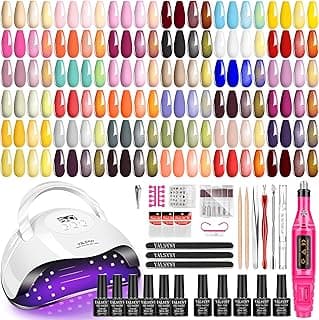 YALSYNY NAIL POLISH KIT with U V Lamp and Drill Starter Kit 36 Colors Gel Nail Polish Nail Art Gel Manicure Kit